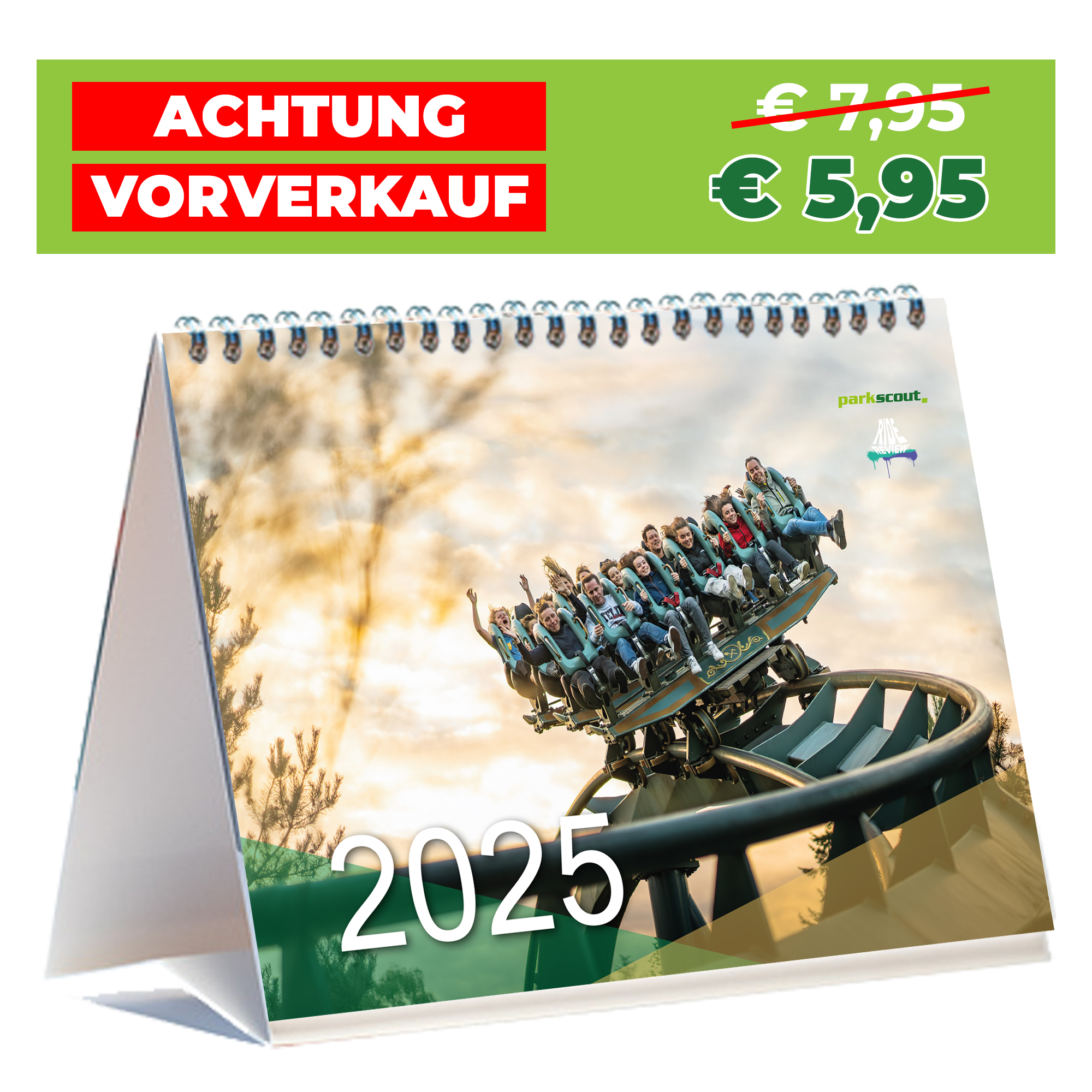 Parkteam VORVERKAUF - Parkscout DIN A5 Tischkalender 2025